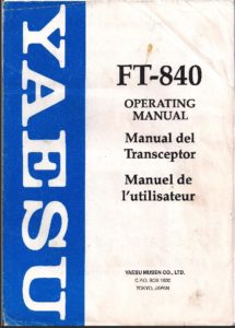 Instrucciones Yaesu FT-840