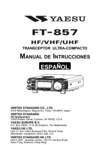 Manual de funcionamiento Yaesu FT-857