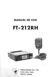 Manual de funcionamiento en Español Yaesu FT212RH